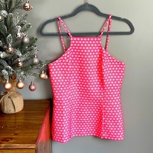 Lily Pulitzer | Fitted Top | Size 6 | Neon Pink with Yellow Detailing